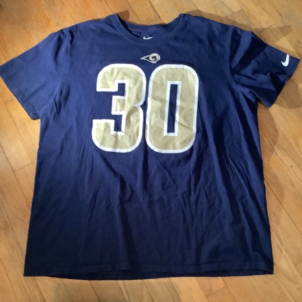 TODD GURLEY Los Angeles RAMS 30 Football NIKE‎ Jersey Style XXL Shirt NFL Blue